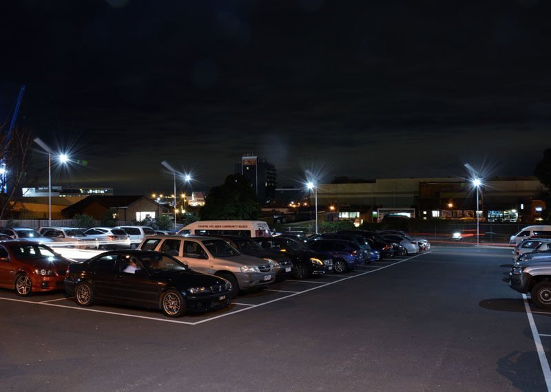 solar car parking lot lighting