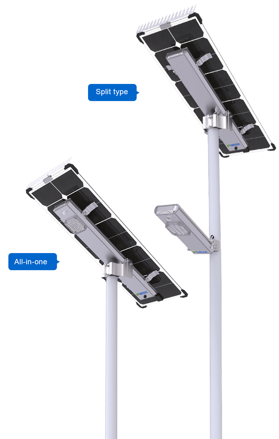 Parking lot solar street light